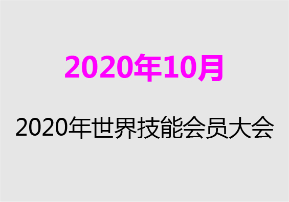 【2020年10月】2020年世界技能会员大会